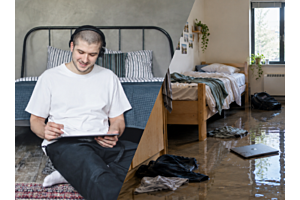 Who pays for damage or theft to a college student's belongings