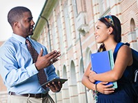 College Professor with Student