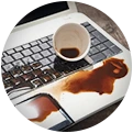 Coffee Spill on Laptop