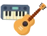 guitar and keyboard