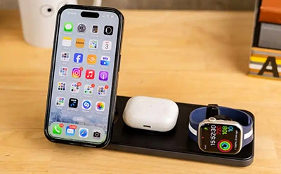 Charging station for iPhone, AirPods, and Apple Watch